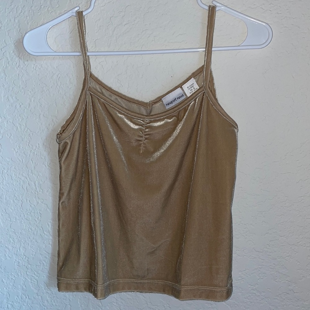VINTAGE GOLD VELVET TANK TOP